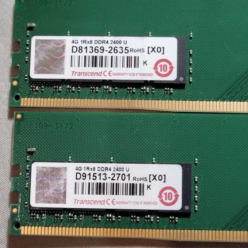 創見Transcend  桌機記憶體   DDR4/2400/4G（單面）