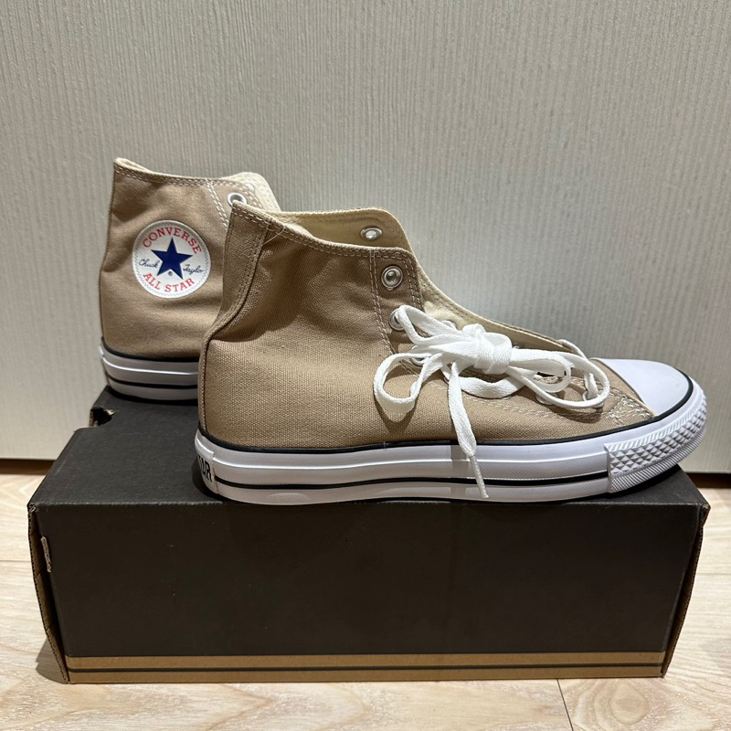 日帶回便宜賣Converse CANVAS ALL STAR COLORS HI 奶茶色 基本款 高筒帆布鞋 25cm