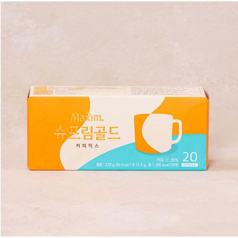 [預購]  麥心 頂級典藏黃金拿鐵咖啡 13.5g*20入  朴敘俊 MAXIM 韓國咖啡 🇰🇷韓國代購