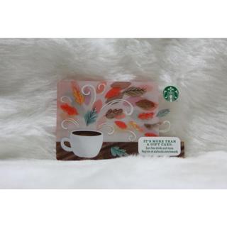 星巴克 STARBUCKS 美國 2014 落葉 咖啡杯 隨行卡 儲值卡 星巴克卡 收藏