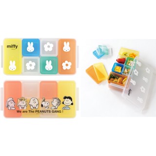 ♡松鼠日貨♡日本 正版 miffy 米飛兔 SNOOPY 史努比 透明 六格 食物 保鮮盒 點心盒