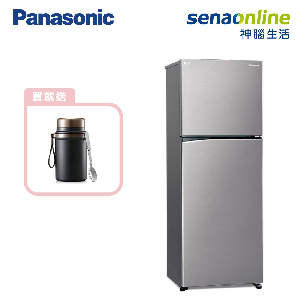 Panasonic 國際 NR-B371TV-S1 366L 雙門冰箱 晶鈦銀 贈 燜燒罐