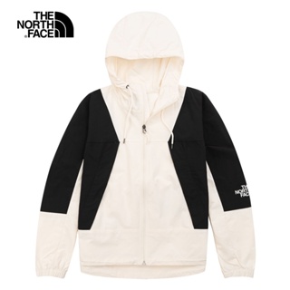 The North Face 防風防潑水寬鬆連帽 女風衣外套-米白-NF0A5K16N3N