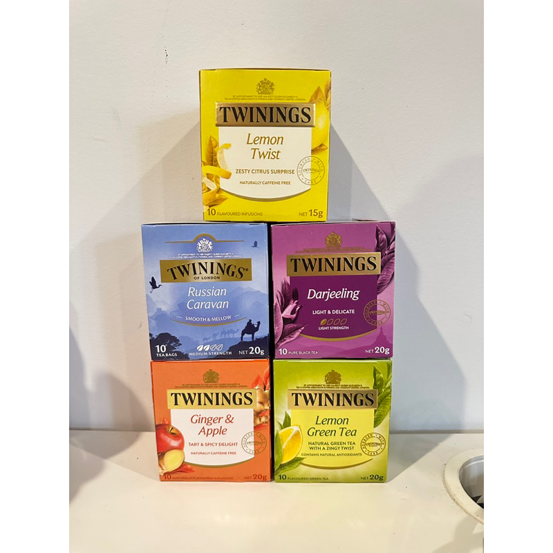🔺英國TWINING唐寧茶🔺現貨 10包小盒獨立包裝 檸檬茶 大吉嶺茶 俄羅斯茶 薑汁蘋果茶 檸檬綠茶