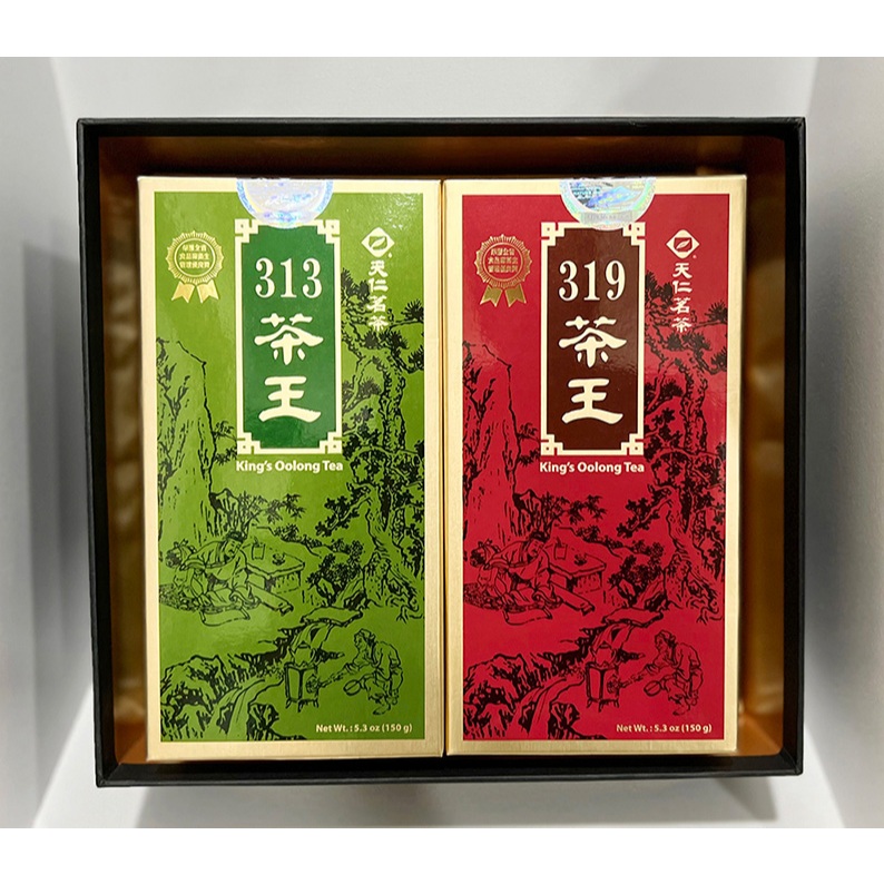 《天仁茗茶》人蔘烏龍茶 313茶王150克+319茶王150克 禮盒裝