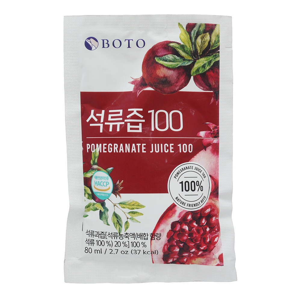 油槍滑掉-韓國 BOTO 100%紅石榴汁 1包=10袋 超取蝦店 最多只能寄40袋