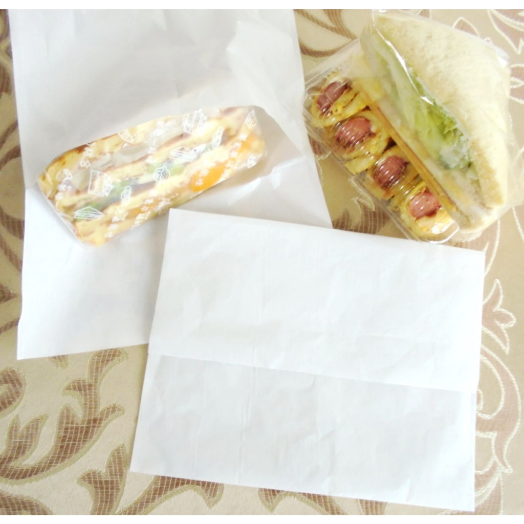 💎日本單光白牛U型淋膜紙袋❤️超厚45g紙❤️換算1元1個,要搶要快🍀漢堡袋/吐司袋/炸物袋/帕里尼袋/鬆餅袋