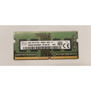 [筆電用-二手] SK hynix 4GB DDR4 2666 SODIMM / HMA851S6CJR6N