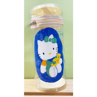 Hello Kitty 凱蒂貓~日本SANRIO三麗鷗KITTY化妝包/筆袋-透明圓形熊*00679