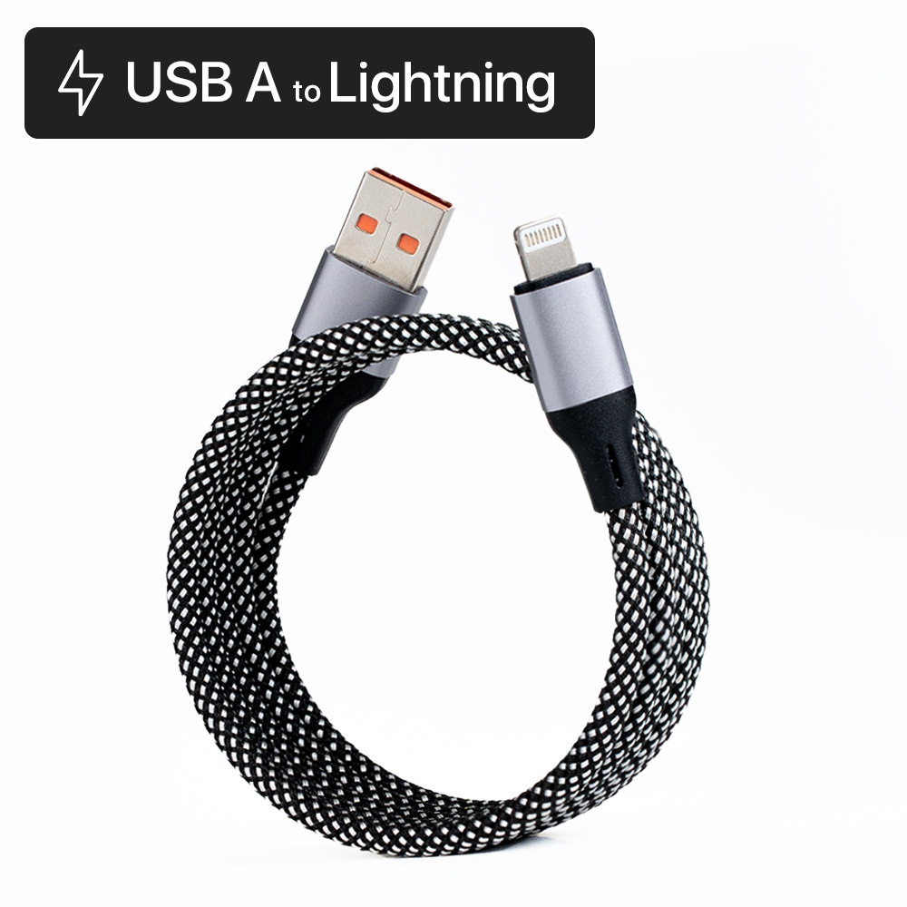 【ZIFRIEND】磁吸收納編織充電線 【USB-A / USB-Type-C / Lightning】