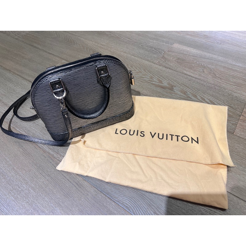 二手自用包 Louis Vuitton LV Alma BB 貝殼包 鐵灰色水波紋