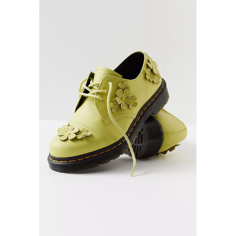 預購｜Dr.Martens 1461 FLOWER APPLIQUE 立體 3D 小花 馬汀鞋 3孔 馬丁 黑色 果綠