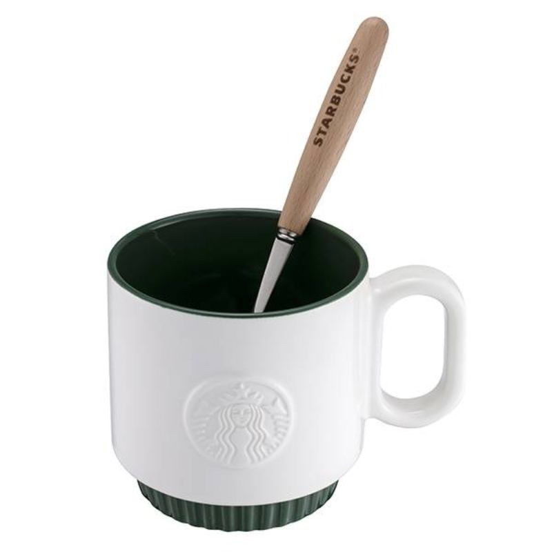 全新 現貨 Starbucks 星巴克 經典女神杯匙組 馬克杯 陶瓷 湯匙 點心組 水杯