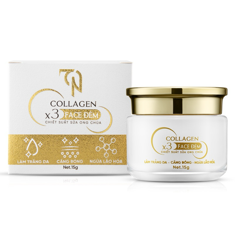 [COLLAGEN X3] Kem Face Đêm Chiết Xuất Sữa Ong Chúa