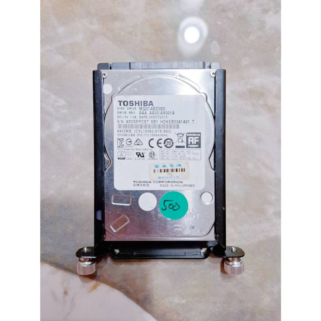 【二手】Toshiba 東芝 硬碟 2.5吋 500G MQ01ABF050