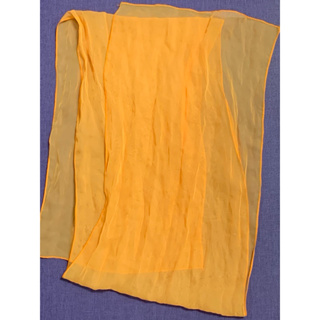 橘色絲巾 圍巾 領巾 披肩圍巾