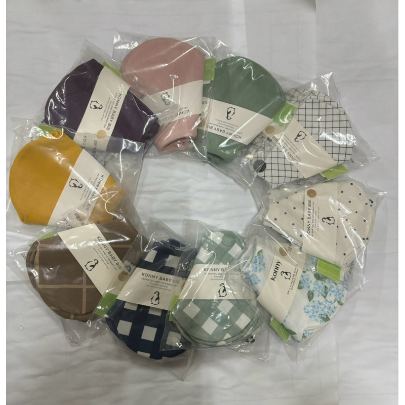 韓國Konny 嬰幼兒360度旋轉雙面抑菌口水巾  10色可選