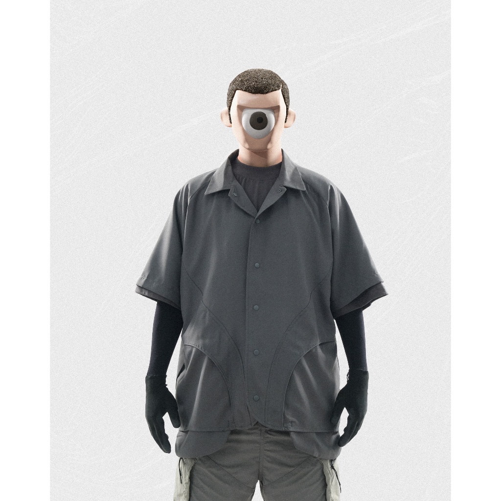 【GSELECT】OCTO GAMBOL C-02-ST 襯衫 上衣 短袖 領子 機能 工裝 口袋 寬鬆 短襯衫 弧形