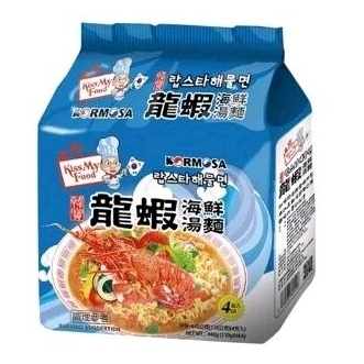 KORMOSA（韓國韓寶）龍蝦海鮮湯麵110g×4入有效期限2025/03/11