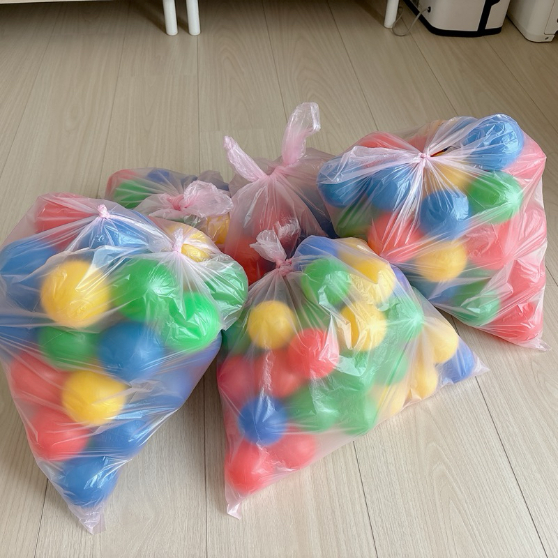 二手極新_加厚彩色海洋球 塑膠球 CE認證 無毒 無味 196顆