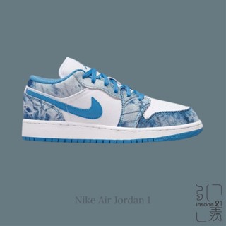 NIKE AIR JORDAN 1 LOW Washed Denim 水洗藍 牛仔 丹寧 全新正品 DM8947-100