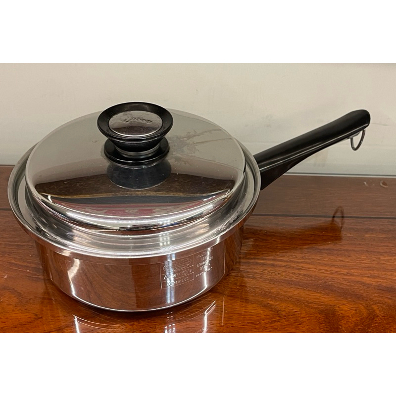 美國製 Amway Queen 安麗 個人萬用湯鍋 1公升湯鍋 附蓋 不鏽鋼鍋 含手柄