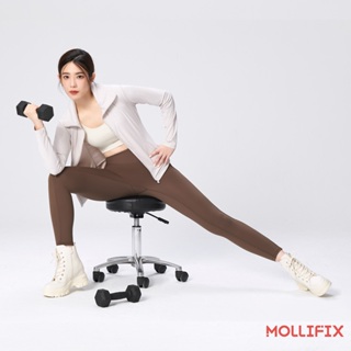 Mollifix 瑪莉菲絲 極致修身羅紋訓練外套_3色(可可棕/黑/冰河白)林思宇_宇宙推薦_訓練外套、防曬、外套