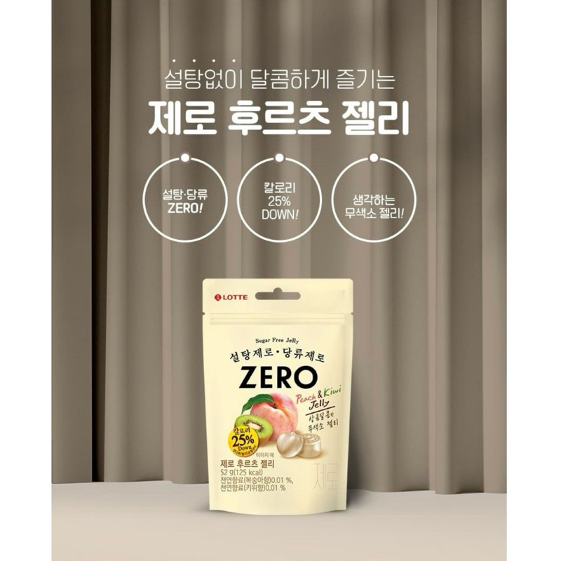 Lotte ZERO軟糖[現貨供應 24小時出貨]ZERO無糖水蜜桃軟糖