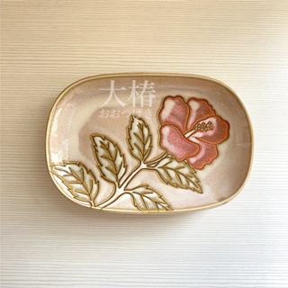 ✿大椿現貨✿【日本粉玫瑰長皿-日本製】OMAKASE 長皿 高階 日本手彩 粉玫瑰 器 皿 燒肉 串燒 陶瓷 日本瓷器