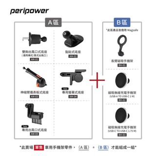 peripower A+B 系列 （B 區）手機支架-長臂/磁吸手機架（適用 MagSafe）