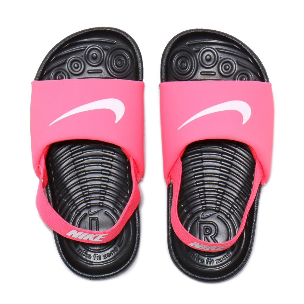 Nike 涼拖鞋 Kawa Slide 套腳 童鞋 輕便 舒適 大logo 小童 穿搭  桃粉 BV1094610