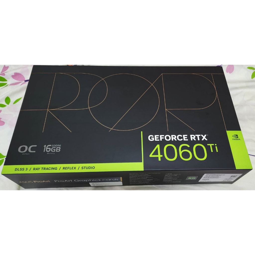 華碩 ASUS ProArt RTX 4060Ti OC 16GB近全套組件