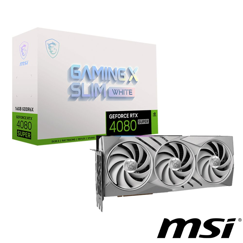 【M·F嚴選】微星 RTX 4080 SUPER 16G GAMING X SLIM WHITE 顯示卡