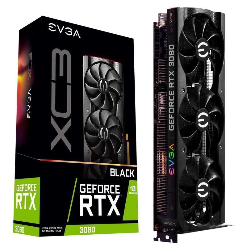 EVGA GeForce RTX 3080 XC3 BLACK GAMING, 10G-P5-3881-RX, 10GB