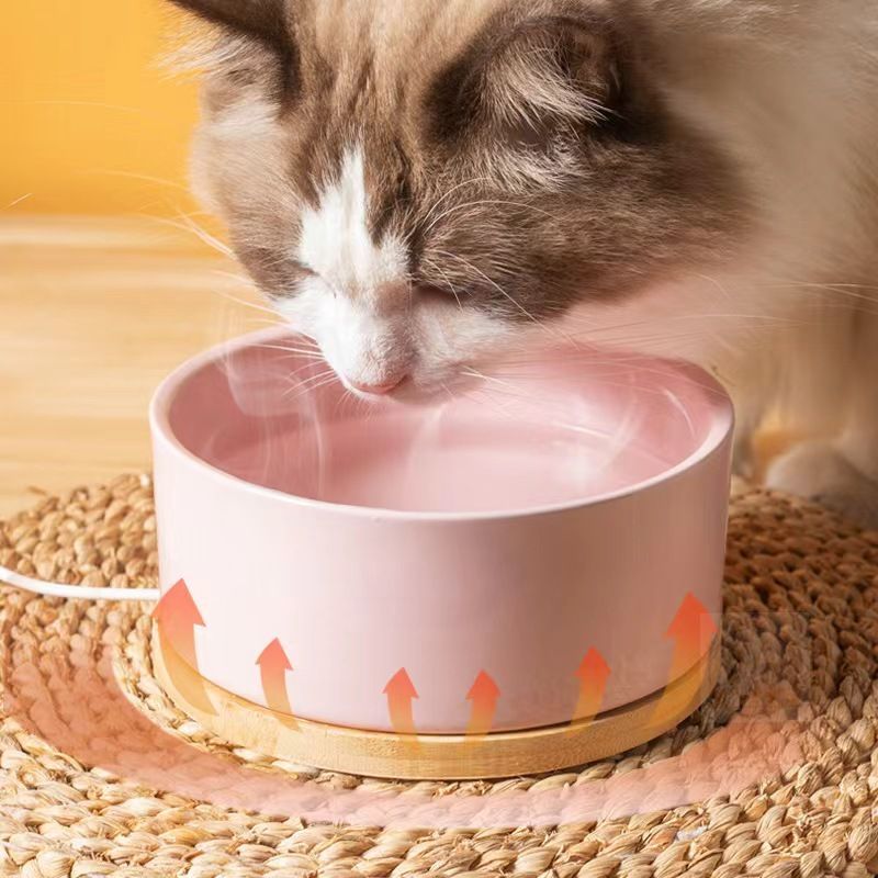 恆溫貓碗 貓咪恆溫飲水機 陶瓷水碗 狗狗溫水器 寵物水碗 冬天加熱貓碗 貓碗