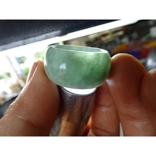 天然高冰芙蓉種緬甸翡翠玉版戒指→D1071