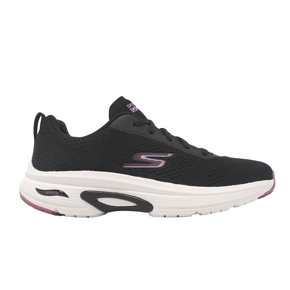 SKECHERS Go Run Arch Fit-Skyway 女 運動鞋 復古 回彈 緩震 黑白 128953BKRS