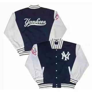 YANKEES NY 洋基隊 棒球外套 夾克 嘻哈 饒舌 大尺碼 尺寸M~4XL