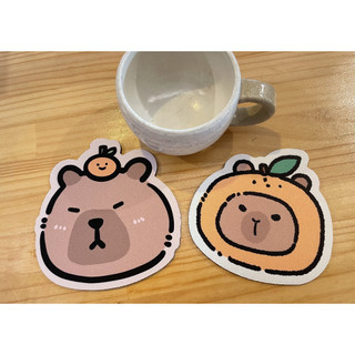 萌萌水豚君/KITTY 軟膠置物杯墊