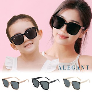 ALEGANT派對時尚親子款輕量彈性太陽眼鏡│UV400偏光墨鏡│親子墨鏡│皓月白│沐月黑│半月黑│雪見白│雲柔粉│