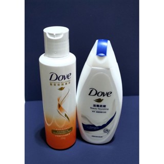 Dove多芬 滋養柔膚沐浴乳200g/輕潤保濕洗髮乳200g