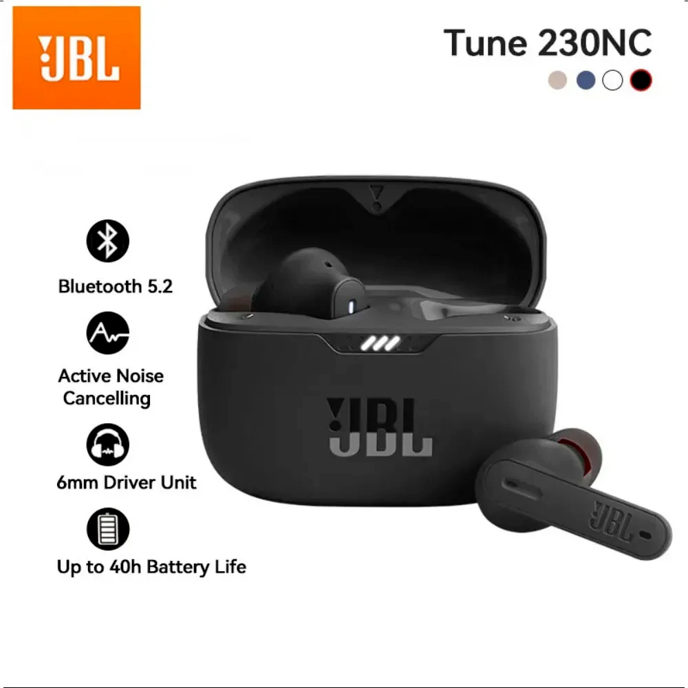 JBL Tune 230NC TWS入耳式耳機 Tune 230NC 真無線耳機 (四色) 電池續航時間長達40小時