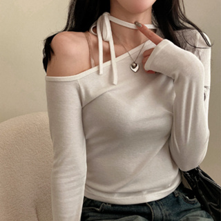 【Codibook】韓國 gifteabox T恤長袖上衣［現貨-象牙白］女裝