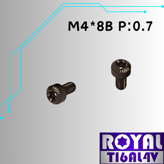 【瘋螺絲】ROYAL 鈦合金螺絲★ M4*8B P:0.7 錐形螺絲★64鈦/正鈦/鈦合金螺絲★出貨附發票★帝王黑