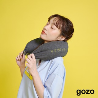 【gozo】gozoX小高潮 寶島美食五連發連帽頸枕(深灰 F) | 頸枕 連帽頸枕 飛機枕 車用頸枕 連帽U型枕