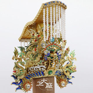 【大工廠佛具】大獅頭幼龍A級紙帽-天公帽/手工安金精裝版/神明帽/玉皇上帝/文衡聖帝