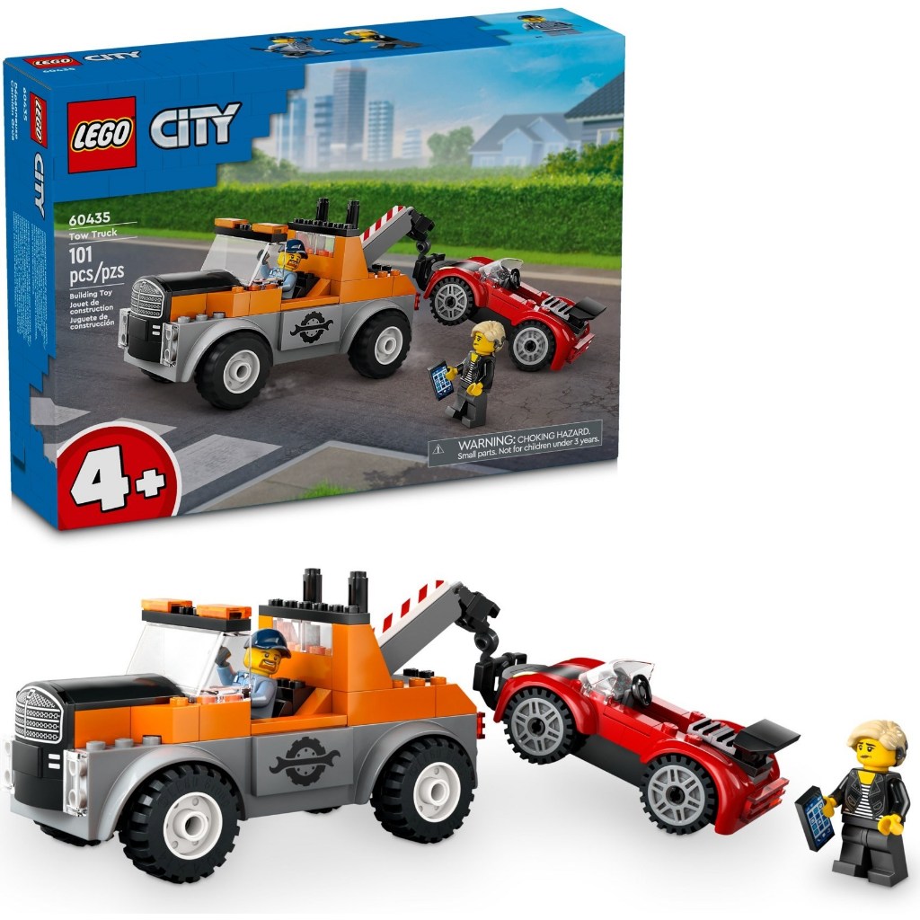 [大王機器人] 樂高 LEGO 60435 City 拖吊車和跑車維修