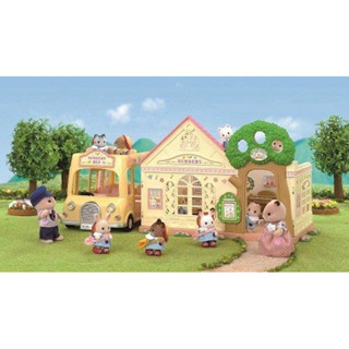 二手🌍 EPOCH森林家族 森林小屋 森林幼稚園豪華組 附可可兔 幼稚園車