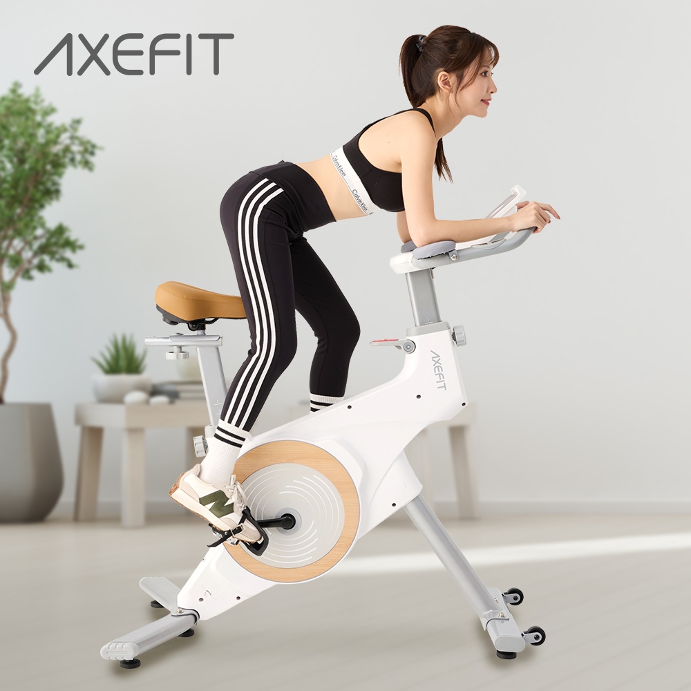 AXEFIT 【送組裝】 VR6011 自發電控飛輪健身車 免插電 32段阻力 永續環保 全包覆式飛輪 動感單車自行車