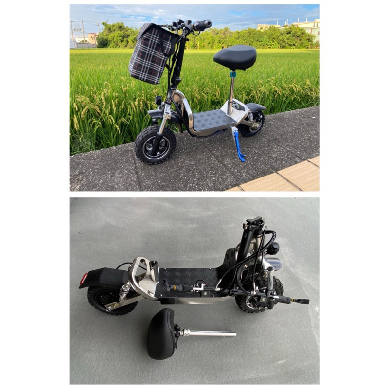 不銹鋼電動滑板車：：3檔變速.48v1600 w電機。輪胎11寸輪（外徑）。前後液壓碟煞。載重75公斤最快時速50-55